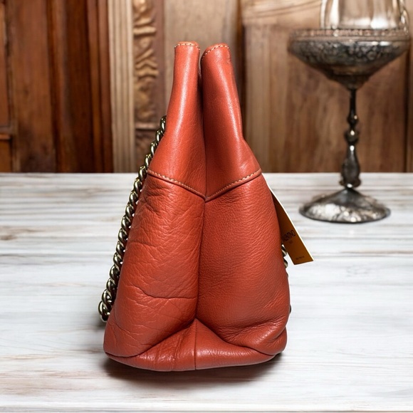 Mario Valentino Karina VA6107 Italian Leather Terracotta Bag NWT Authentic VTG - Picture 11 of 15